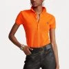 Polo Ralph Lauren JULIE SLIM SHORT SLEEVE - Koszulka Polo - Sailing Orange -Polo Ralph Lauren 03b93c82577c433baf8c5b6feb2b316b