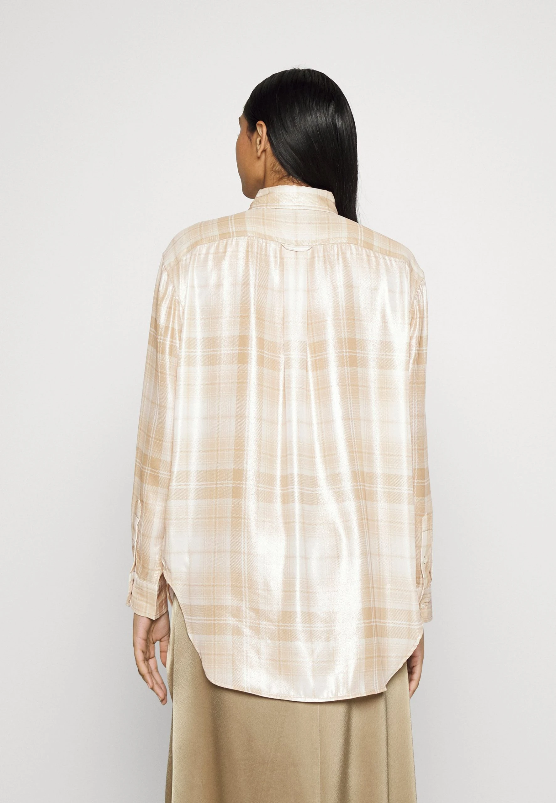 Polo Ralph Lauren LIGH LONG SLEEVE BLOUSE - Koszula - Cream Ombre 5 Polo Ralph Lauren LIGH LONG SLEEVE BLOUSE - Koszula - Cream Ombre - obrazek 3