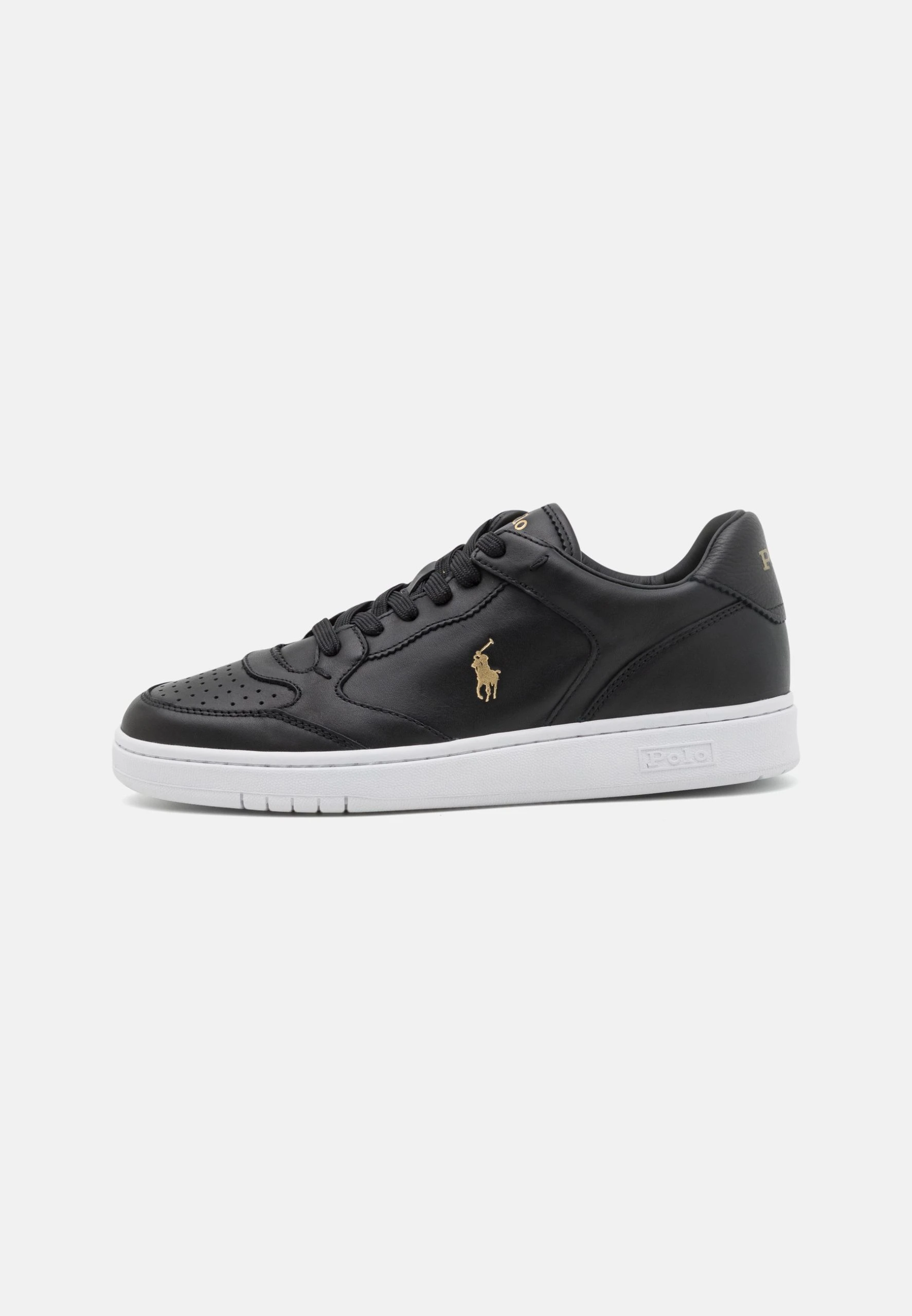 Polo Ralph Lauren POLO LUX UNISEX - Sneakersy Niskie - Black/gold 3 Polo Ralph Lauren POLO LUX UNISEX - Sneakersy Niskie - Black/gold
