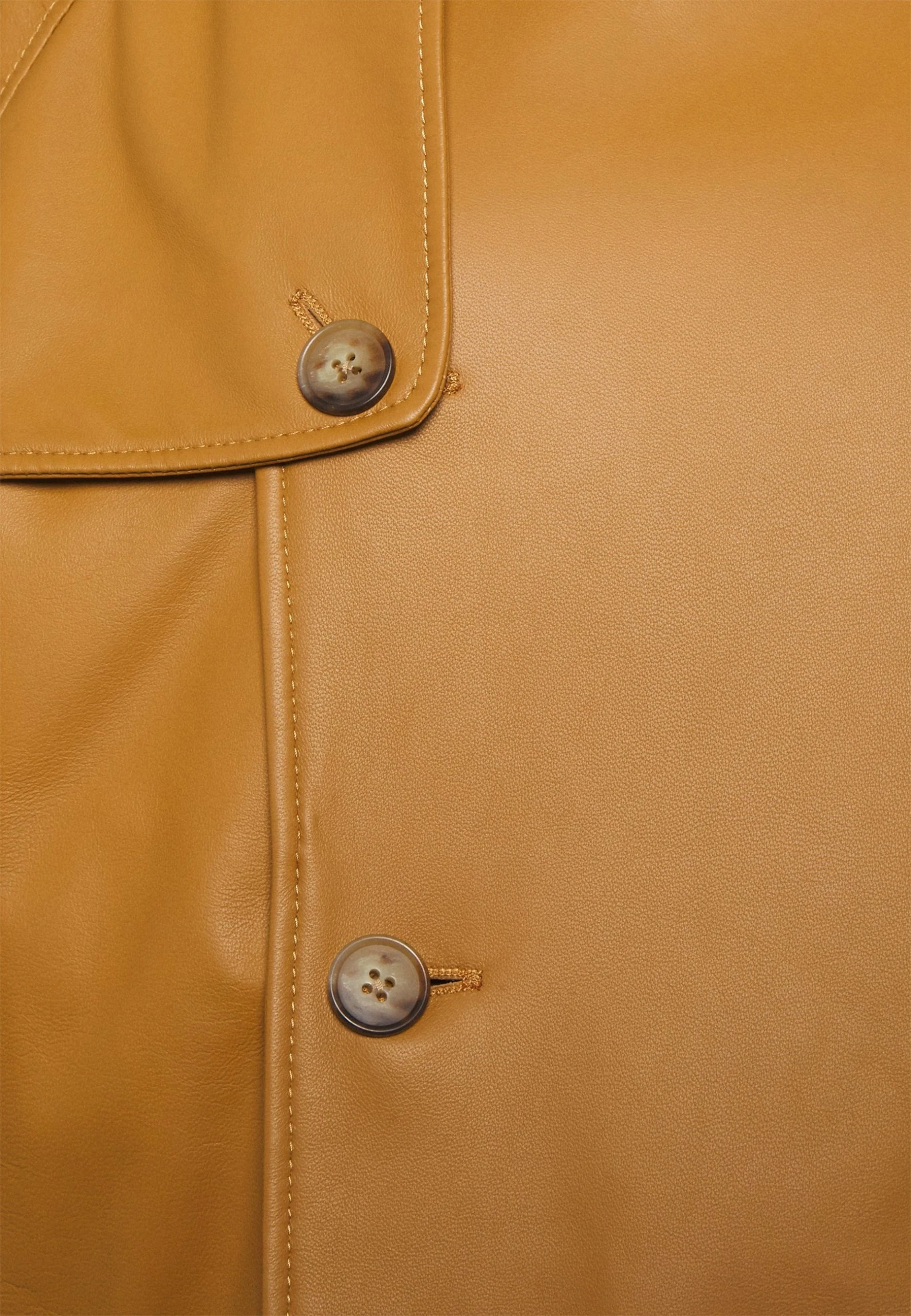 Polo Ralph Lauren CROPPED LAMBSKIN TRENCH COAT - Kurtka Skórzana - Tan 6 Polo Ralph Lauren CROPPED LAMBSKIN TRENCH COAT - Kurtka Skórzana - Tan - obrazek 4
