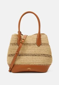 Polo Ralph Lauren TOTE MEDIUM SET - Torebka - Natural
