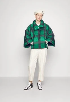 Polo Ralph Lauren INSULATED-PONCHO - Ponczo - Green/ Black Plaid -Polo Ralph Lauren 0fe4778575414efea4758efc01d3c0c3