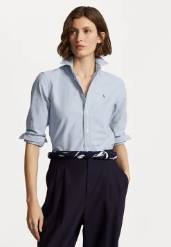 Polo Ralph Lauren LONG SLEEVE BUTTON FRONT SHIRT - Koszula - Blue