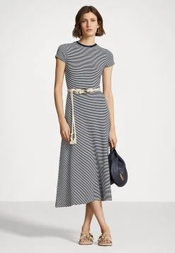 Alternative view of Polo Ralph Lauren SHORT SLEEVE DAY DRESS - Sukienka Z Dżerseju - White/newport Navy