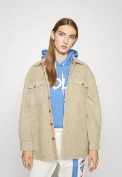 Polo Ralph Lauren ANSTA LONG SLEEVE BUTTON FRONT - Krótki Płaszcz - Spring Beige