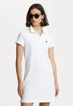 Polo Ralph Lauren SHORT SLEEVE CASUAL DRESS - Sukienka Letnia - White