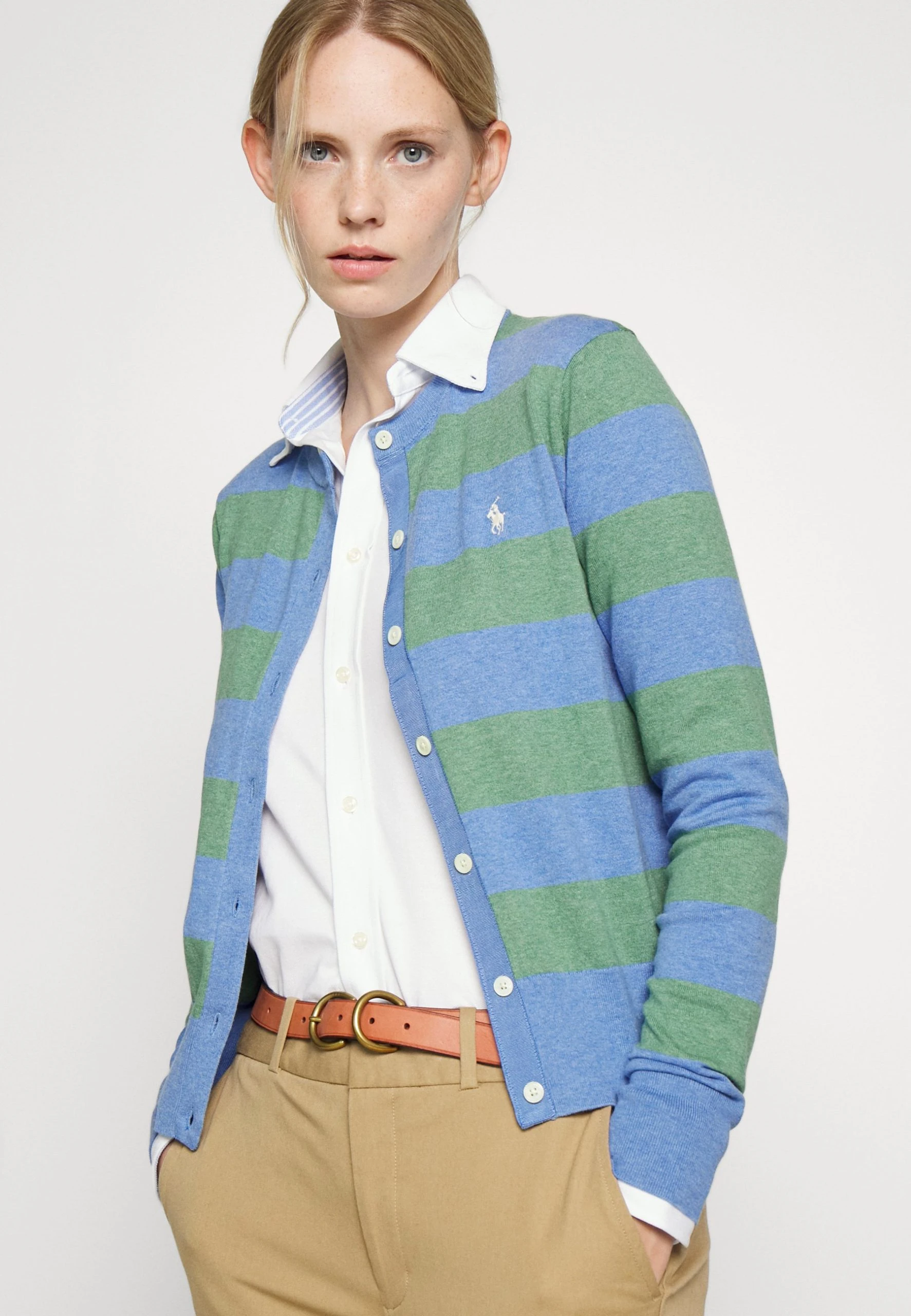 Polo Ralph Lauren STRIPE CARDI LONG SLEEVE - Kardigan - Blue 7 Polo Ralph Lauren STRIPE CARDI LONG SLEEVE - Kardigan - Blue - obrazek 5