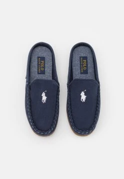 Polo Ralph Lauren COLLINS MULE - Kapcie - Navy Washed/white -Polo Ralph Lauren 1cad036268e04bb1ace5e9cb5aeb1558