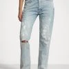 Polo Ralph Lauren CROPPED - Jeansy Straight Leg - Heisler Wash