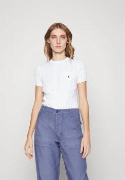 Polo Ralph Lauren TEE SHORT SLEEVE - T-shirt Z Nadrukiem - White