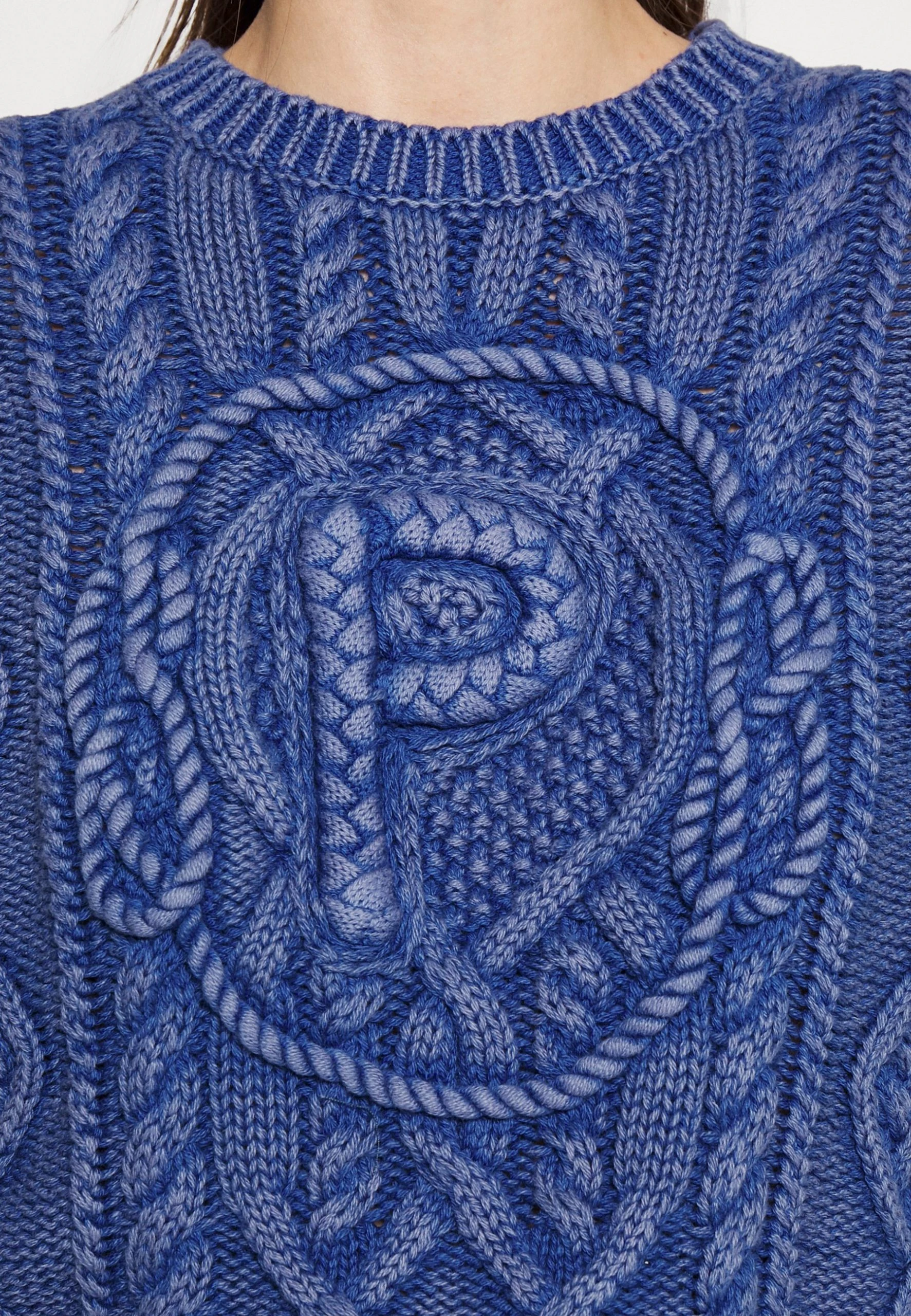 Polo Ralph Lauren ARAN LONG SLEEVE - Sweter - Washed Royal Navy 8 Polo Ralph Lauren ARAN LONG SLEEVE - Sweter - Washed Royal Navy - obrazek 6