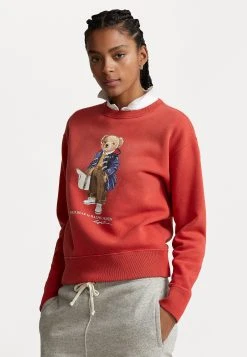 Polo Ralph Lauren BEAR LONG SLEEVE - Bluza - Faded Red