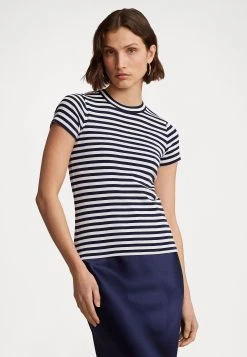 Polo Ralph Lauren SHORT SLEEVE - T-shirt Z Nadrukiem - Cruise Navy/white