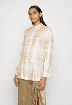 Polo Ralph Lauren LIGH LONG SLEEVE BLOUSE - Koszula - Cream Ombre