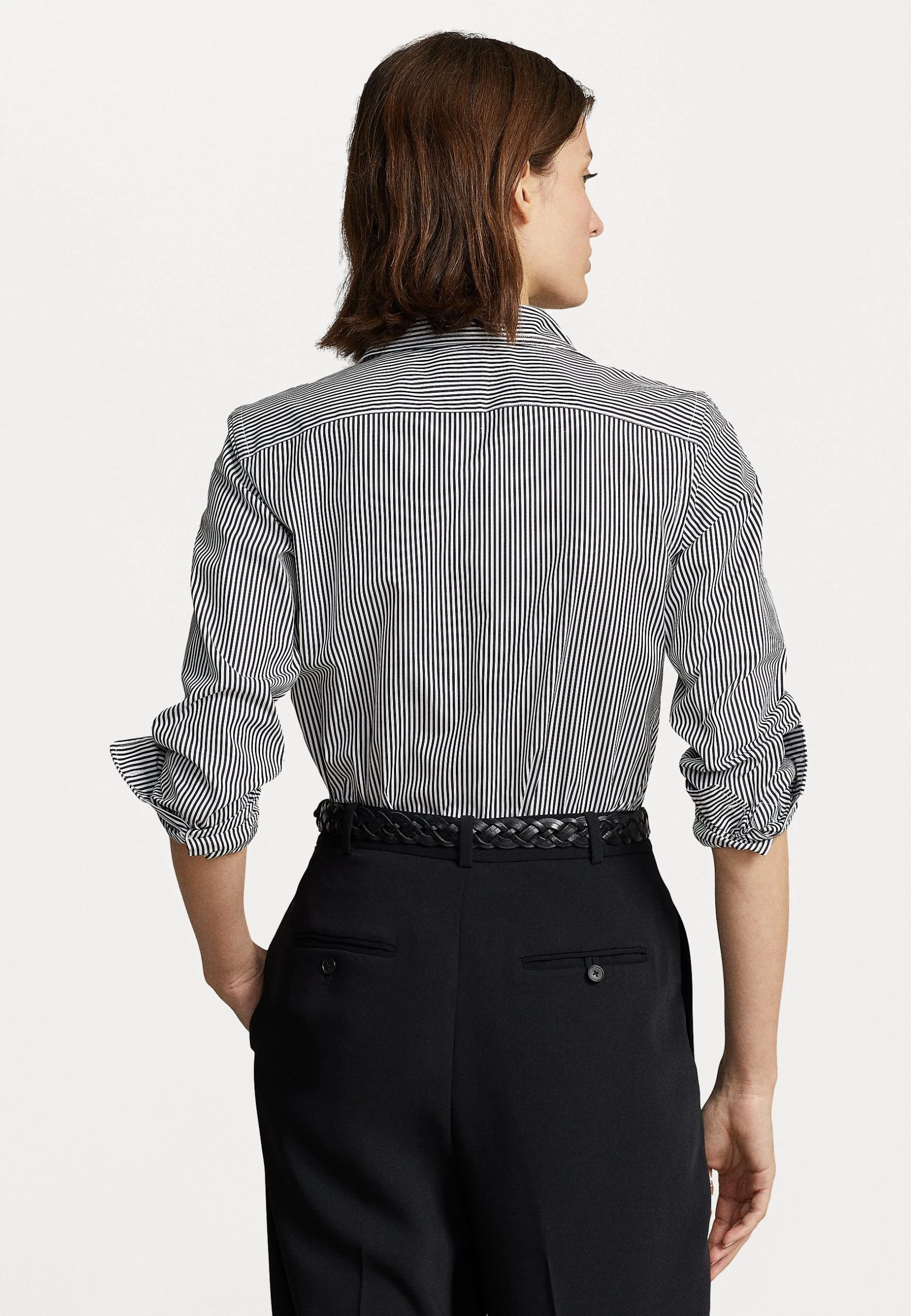 Polo Ralph Lauren LONG SLEEVE BUTTON FRONT SHIRT - Koszula - White/black 5 Polo Ralph Lauren LONG SLEEVE BUTTON FRONT SHIRT - Koszula - White/black - obrazek 3