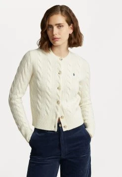 Polo Ralph Lauren LONG SLEEVE CARDIGAN - Kardigan - Authentic Cream