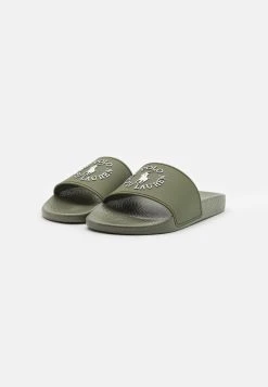 Alternative view of Polo Ralph Lauren SLIDE UNISEX - Klapki - Sage Green/white