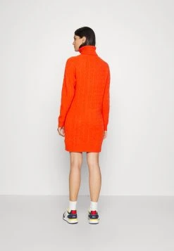 Polo Ralph Lauren DRESS LONG SLEEVE DAY DRESS - Sukienka Dzianinowa - Orange -Polo Ralph Lauren 3206ace56c134ee89d87709bac7d0c0b