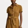 Polo Ralph Lauren DAY DRESS - Sukienka Koszulowa - Cafe Brown