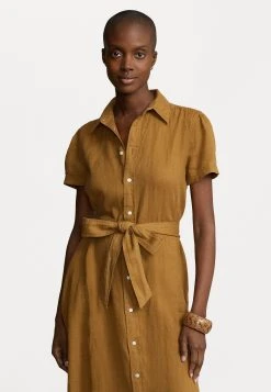 Polo Ralph Lauren DAY DRESS - Sukienka Koszulowa - Cafe Brown