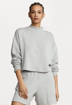 Polo Ralph Lauren MOCKNECK LONG SLEEVE - Bluza - Cobblestone Heather
