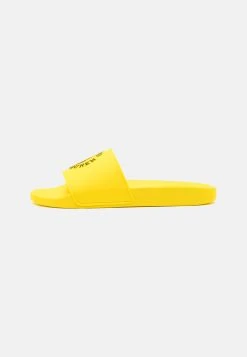 Polo Ralph Lauren SLIDE UNISEX - Klapki - Lemon/black