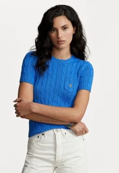 Polo Ralph Lauren TEE SHORT SLEEVE - T-shirt Z Nadrukiem - Colby Blue