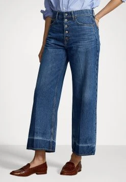 Polo Ralph Lauren HIGH RISE WIDE CROP STRAIGHT - Jeansy Dzwony - Georgia Wash -Polo Ralph Lauren 386e53166ee24cf7b90c7f42937278c0