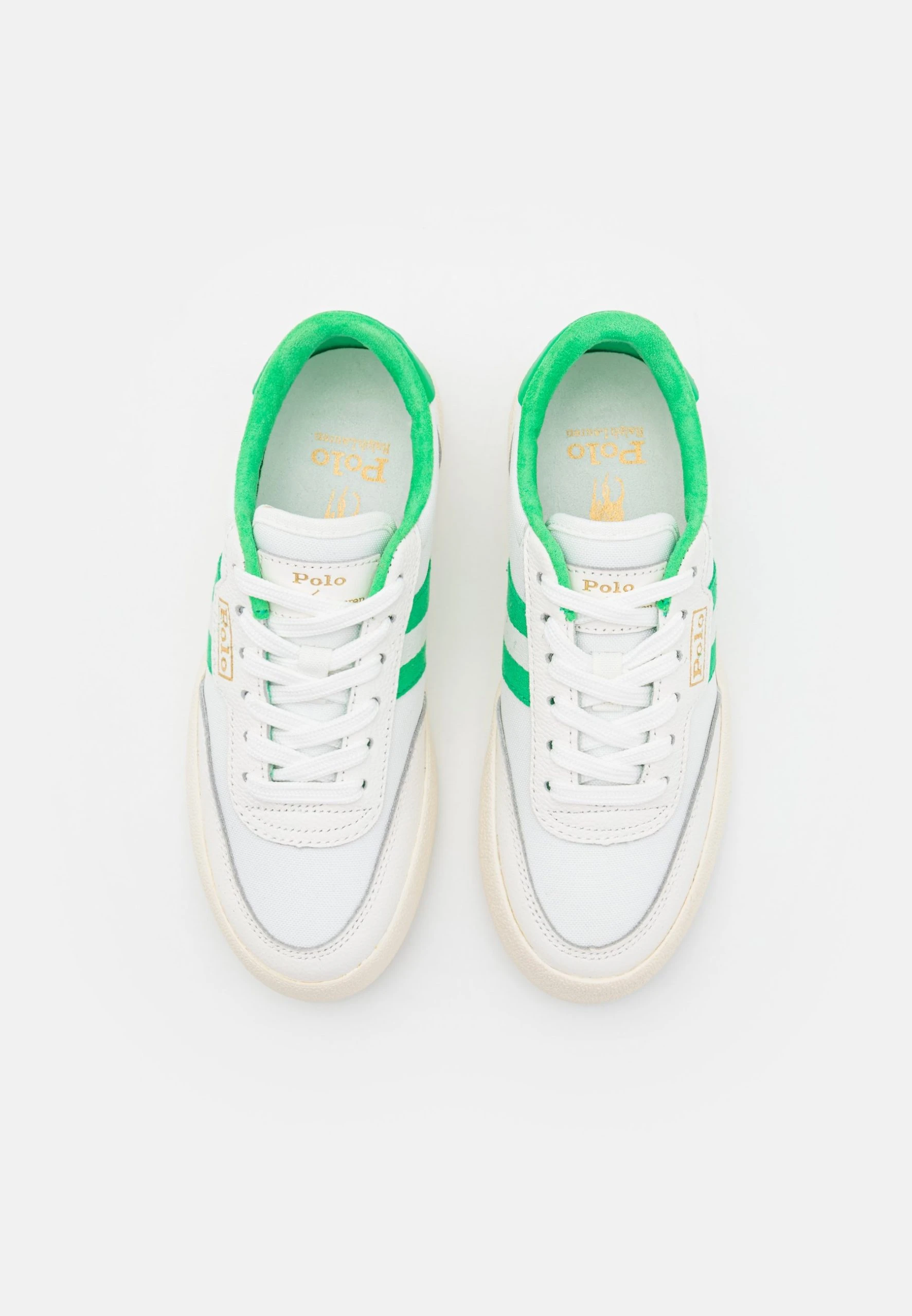 Polo Ralph Lauren COURT LACE - Sneakersy Niskie - Deckwash White/summer Emerald 5 Polo Ralph Lauren COURT LACE - Sneakersy Niskie - Deckwash White/summer Emerald - obrazek 3