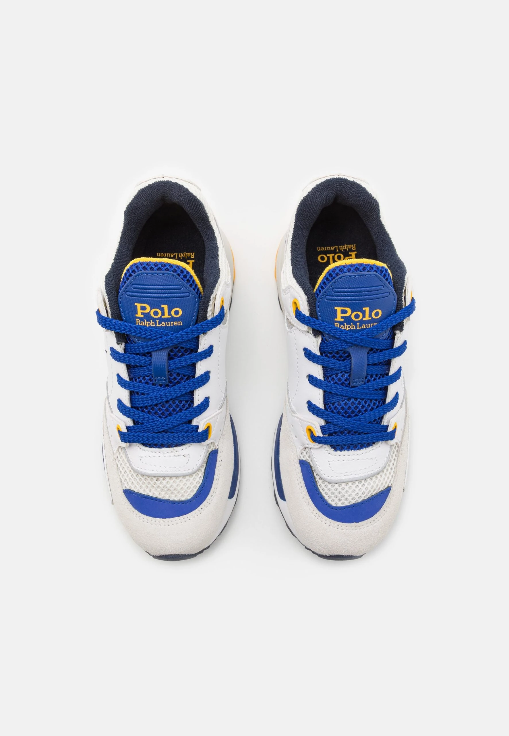 Polo Ralph Lauren TRACKSTR 200 TOP LACE UNISEX - Sneakersy Niskie - White/royal/gold 5 Polo Ralph Lauren TRACKSTR 200 TOP LACE UNISEX - Sneakersy Niskie - White/royal/gold - obrazek 3