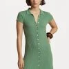 Polo Ralph Lauren COLLAR DRESS SHORT SLEEVE DAY DRESS - Sukienka Dzianinowa - Fairway Green -Polo Ralph Lauren 3ee1f4466271465288e6739d29cd0151