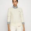 Polo Ralph Lauren JULIANNA LONG SLEEVE - Sweter - Off-white
