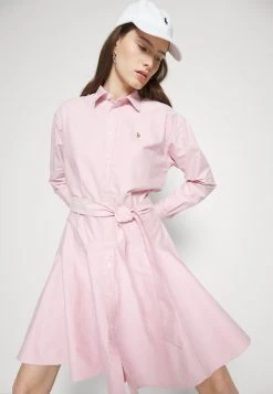 Polo Ralph Lauren LONG SLEEVE DAY DRESS - Sukienka Koszulowa - Carmel Pink -Polo Ralph Lauren 4879259855f14f4187e443817aca22ce