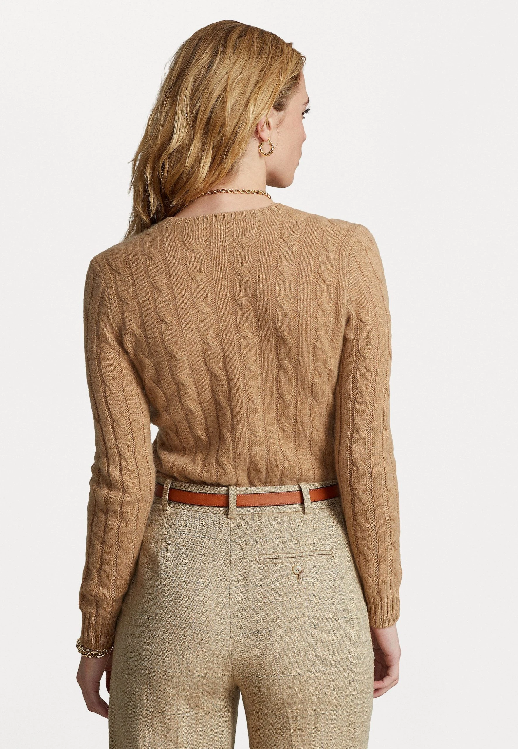 Polo Ralph Lauren JULIANNA CLASSIC LONG SLEEVE - Sweter - Camel Melange 5 Polo Ralph Lauren JULIANNA CLASSIC LONG SLEEVE - Sweter - Camel Melange - obrazek 3