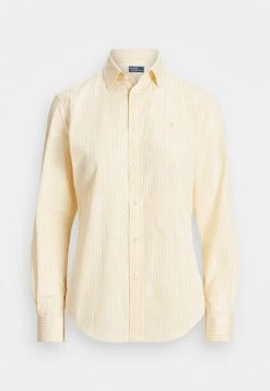 Polo Ralph Lauren LONG SLEEVE BUTTON FRONT SHIRT - Koszula - White/fall Yellow -Polo Ralph Lauren 4a5f9358e4d64cae875161b6d8b04919