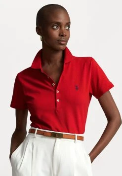 Polo Ralph Lauren JULIE SLIM SHORT SLEEVE - Koszulka Polo - Red