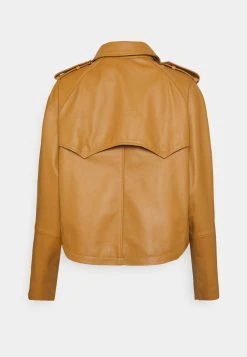 Alternative view of Polo Ralph Lauren CROPPED LAMBSKIN TRENCH COAT - Kurtka Skórzana - Tan