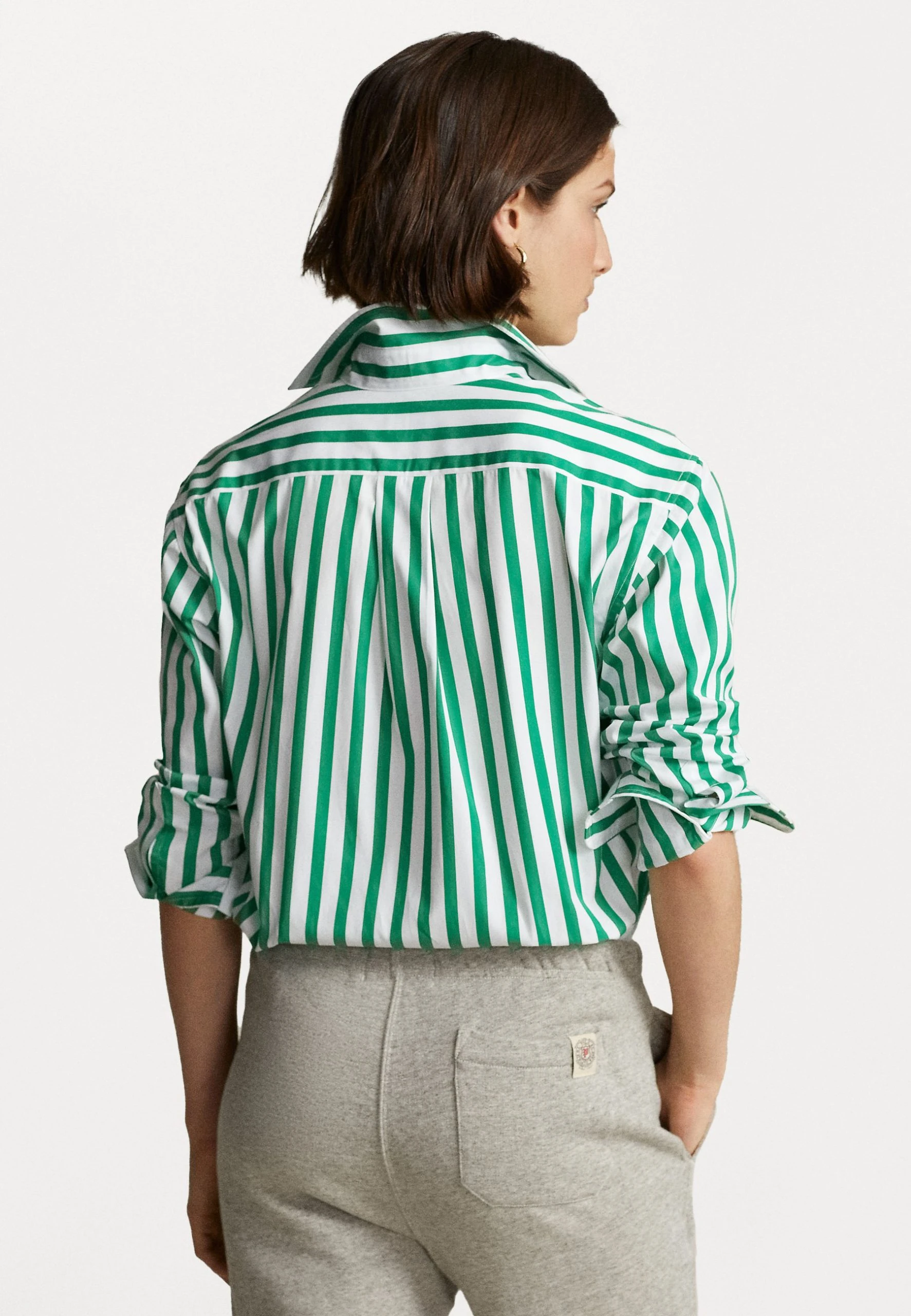 Polo Ralph Lauren LONG SLEEVE BLOSE - Koszula - Green/white 5 Polo Ralph Lauren LONG SLEEVE BLOSE - Koszula - Green/white - obrazek 3