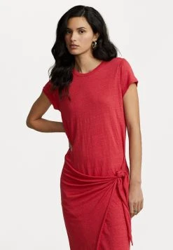 Polo Ralph Lauren SHORT SLEEVE DAY DRESS - Sukienka Etui - Sunset Red