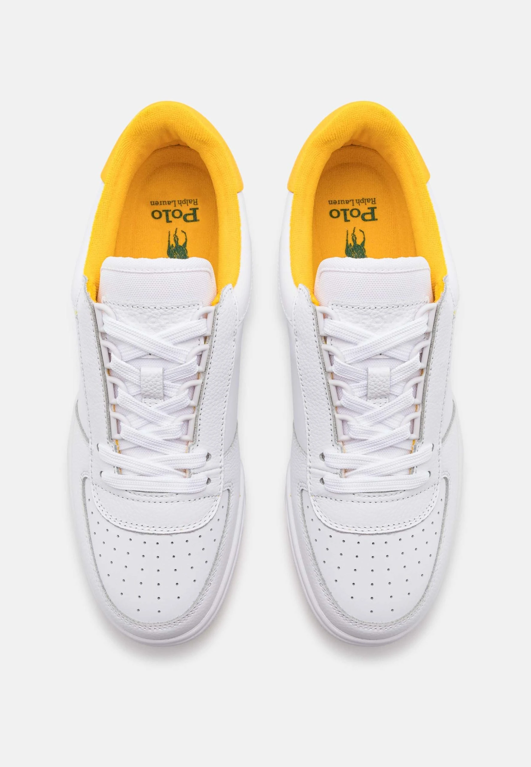 Polo Ralph Lauren LACE UNISEX - Sneakersy Niskie - White/yellow 6 Polo Ralph Lauren LACE UNISEX - Sneakersy Niskie - White/yellow - obrazek 4