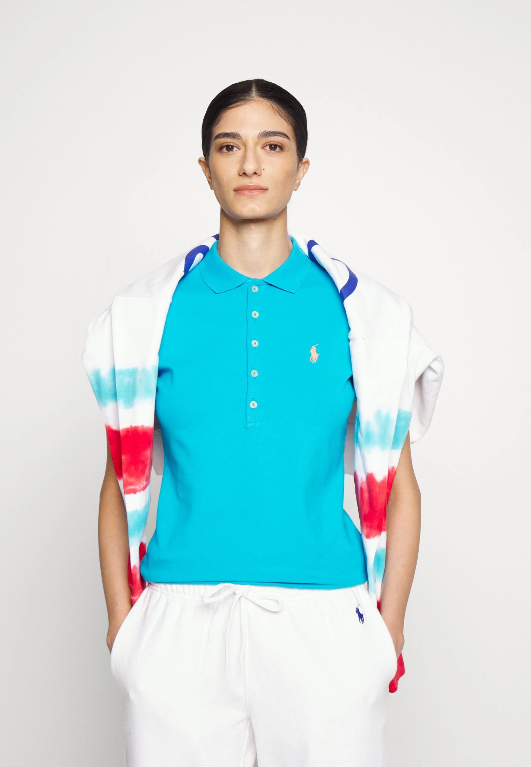 Polo Ralph Lauren JULIE SLIM SHORT SLEEVE - Koszulka Polo - Cove Blue 3 Polo Ralph Lauren JULIE SLIM SHORT SLEEVE - Koszulka Polo - Cove Blue