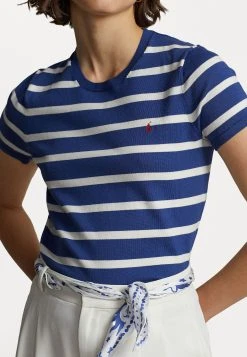Polo Ralph Lauren STRIPE SHORT SLEEVE - T-shirt Z Nadrukiem - Royal Navy -Polo Ralph Lauren 52994eedc4504c1583e7d49c70c2168f