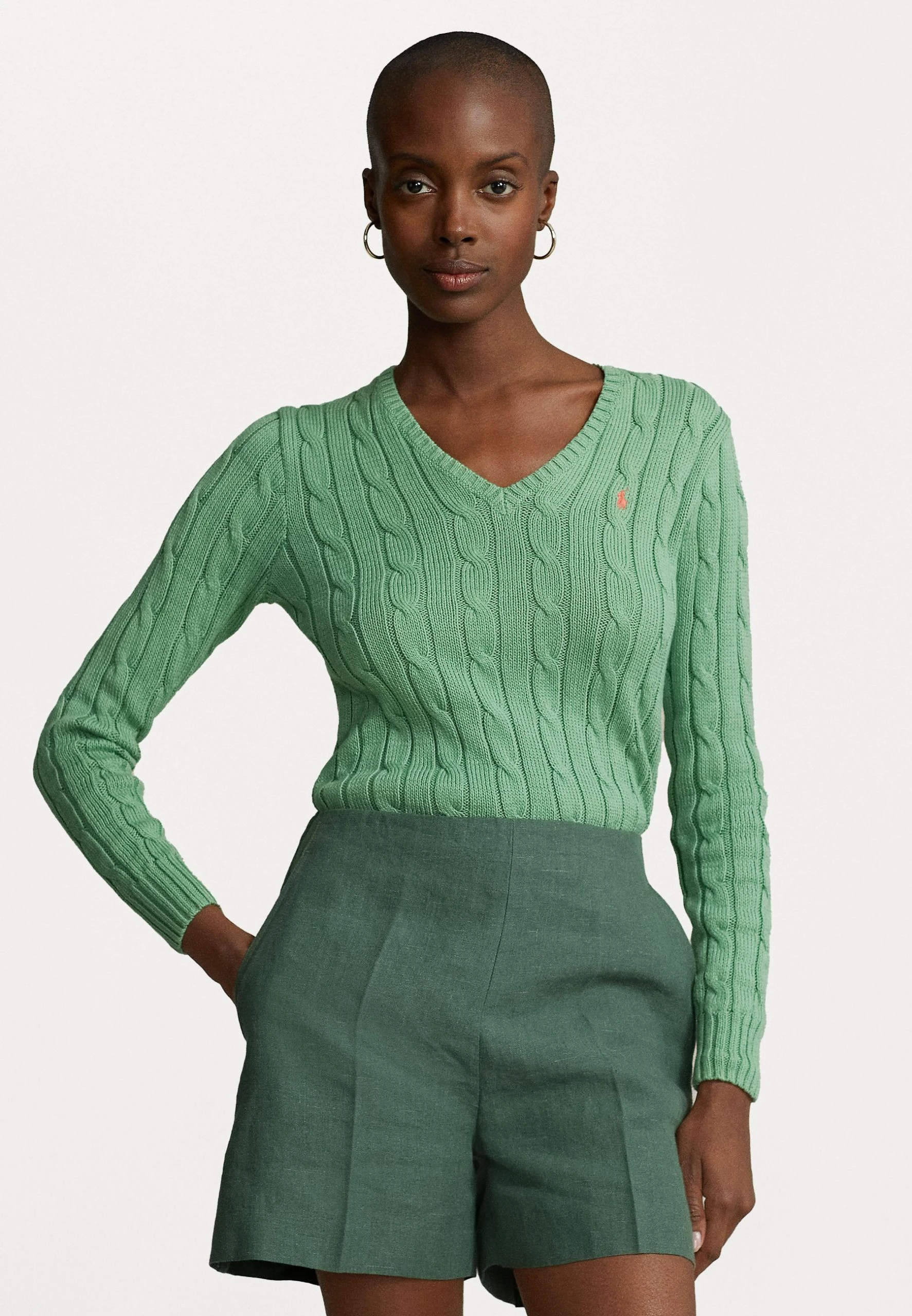 Polo Ralph Lauren KIMBERLY LONG SLEEVE - Sweter - Outback Green 3 Polo Ralph Lauren KIMBERLY LONG SLEEVE - Sweter - Outback Green
