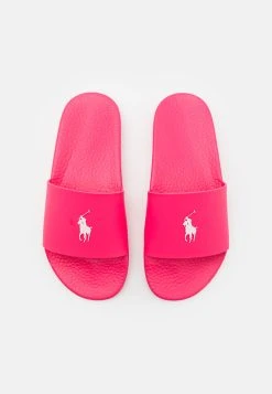 Polo Ralph Lauren SLIDE UNISEX - Sandały Kąpielowe - Hot Pink/white -Polo Ralph Lauren 53ded638ca5c4b2484f208fd158eb65b