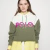 Polo Ralph Lauren LOGO COLOR-BLOCKED CROPPED HOODIE - Bluza - Nevis Multi