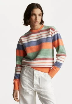 Polo Ralph Lauren LONG SLEEVE - Bluza Z Polaru - Multi Stripe