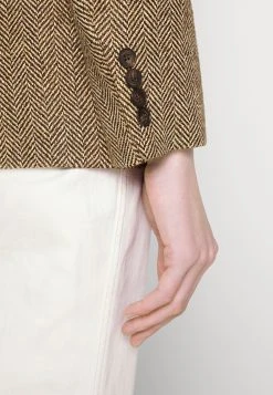 Polo Ralph Lauren HERTIAGE BLAZER - Żakiet - Brown/cream Herringbone -Polo Ralph Lauren 552129c5e464452ca8ca58922f2fb417