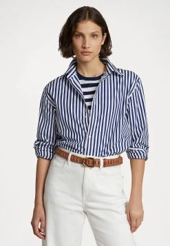 Polo Ralph Lauren LONG SLEEVE BUTTON FRONT SHIRT - Koszula - Fall Royal/ White