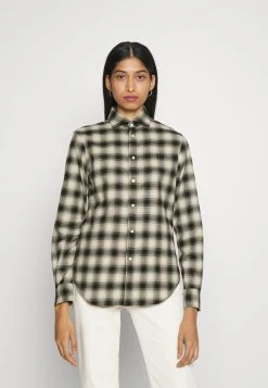 Polo Ralph Lauren GEORGIA LONG SLEEVE BUTTON FRONT - Koszula - Cream/black Ombre