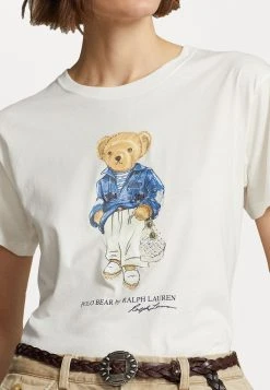 Polo Ralph Lauren BEAR SLEEVE - T-shirt Z Nadrukiem - Nevis -Polo Ralph Lauren 566602fd36284eaca19b604cdcf306be